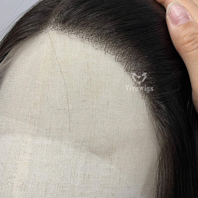 13 Inches Brunette Color Slight Layer Lace Top Wig