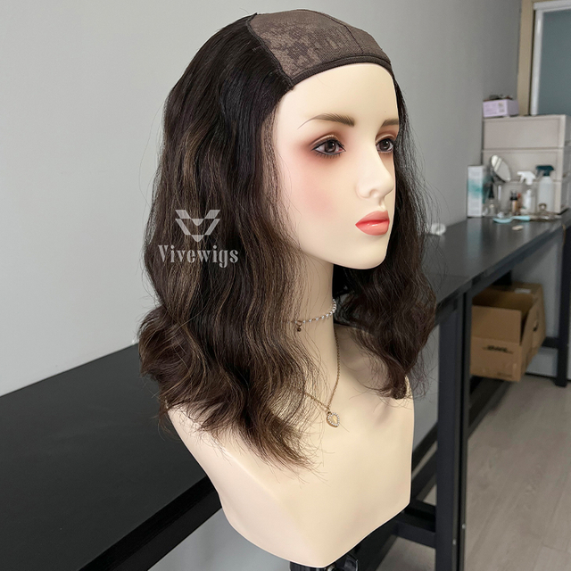 16 Inches Unprocessed European Hair #2 Color Hatfall Wig
