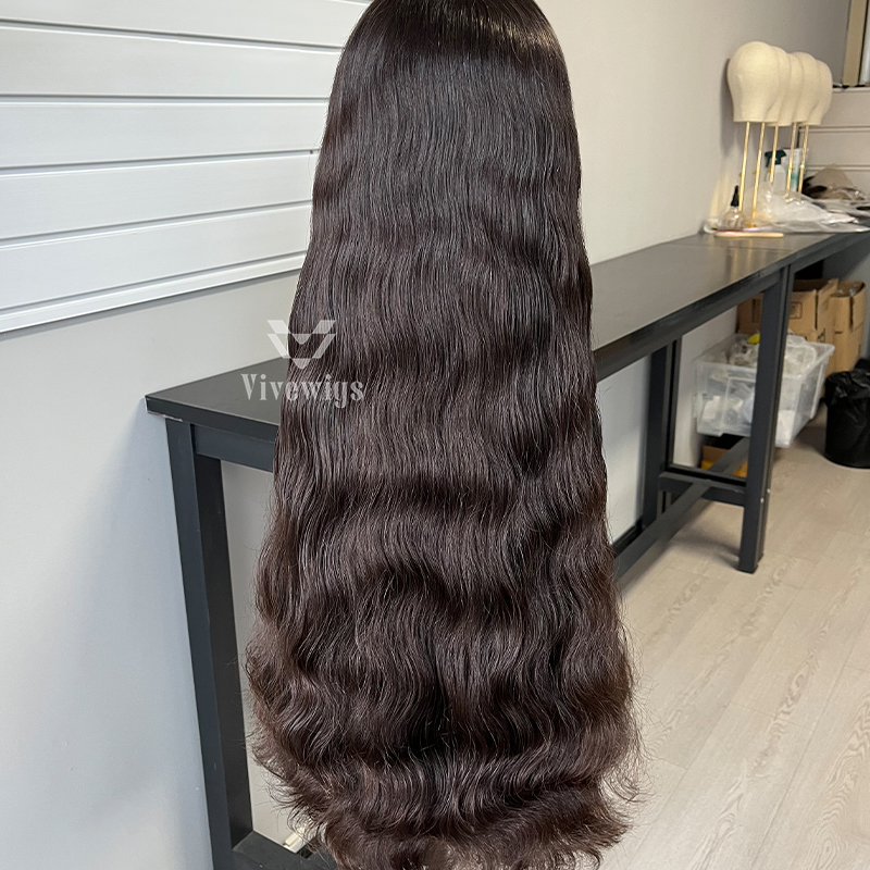 30 Inches #2 Color European Hair Lace Top Wigs