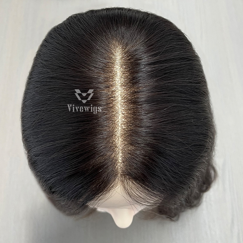 17 Inches #2 Color European Hair Lace Top Wig